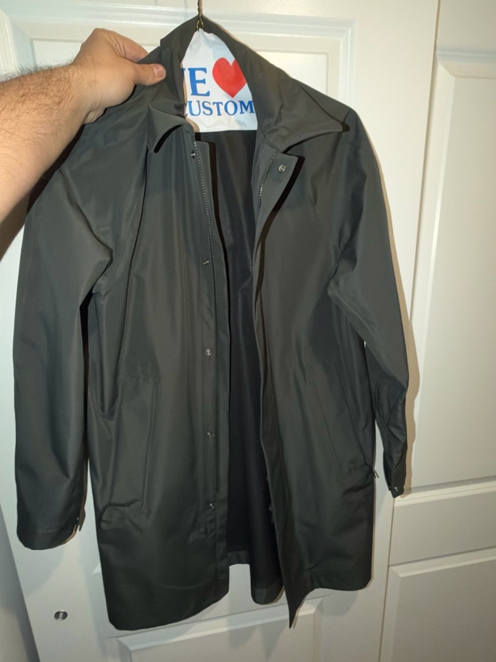 ZARA Men's Classic Gray Waterproof Raincoat
